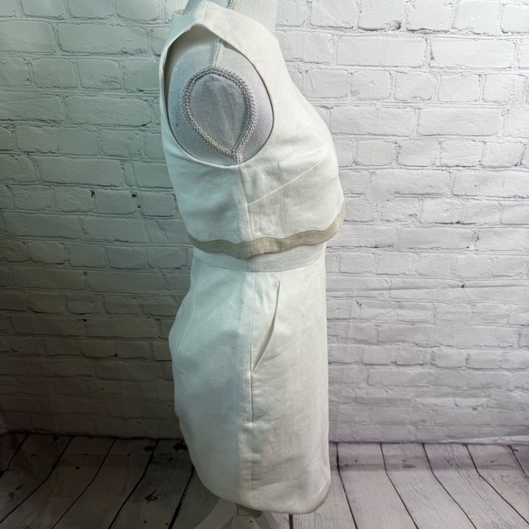 J. Crew Going Places Linen Wavy Dress 0 - Picture 4 of 11